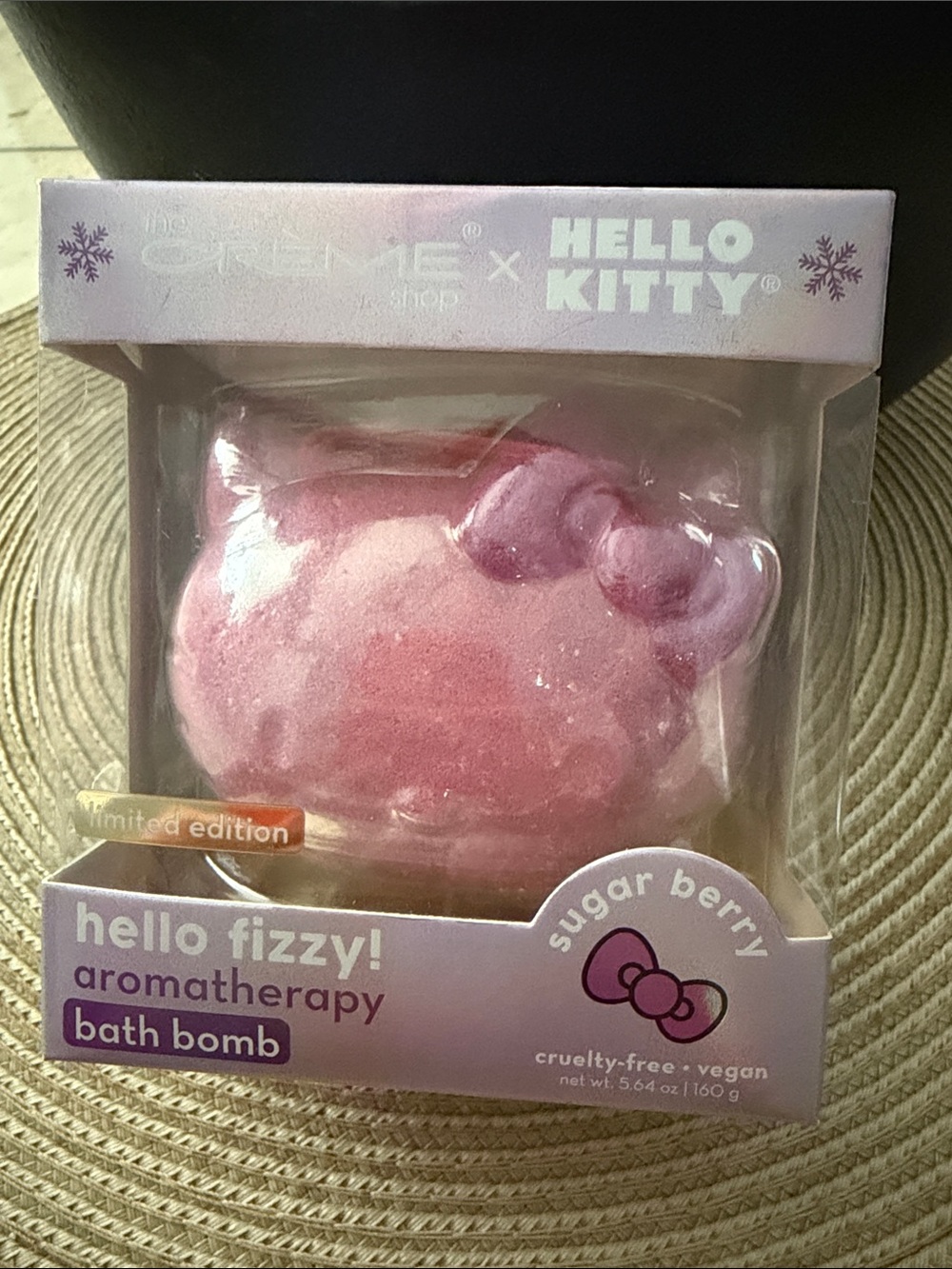 The Crème Shop x Hello Kitty Sugar Berry Pink Aromatherapy Bath Bomb
